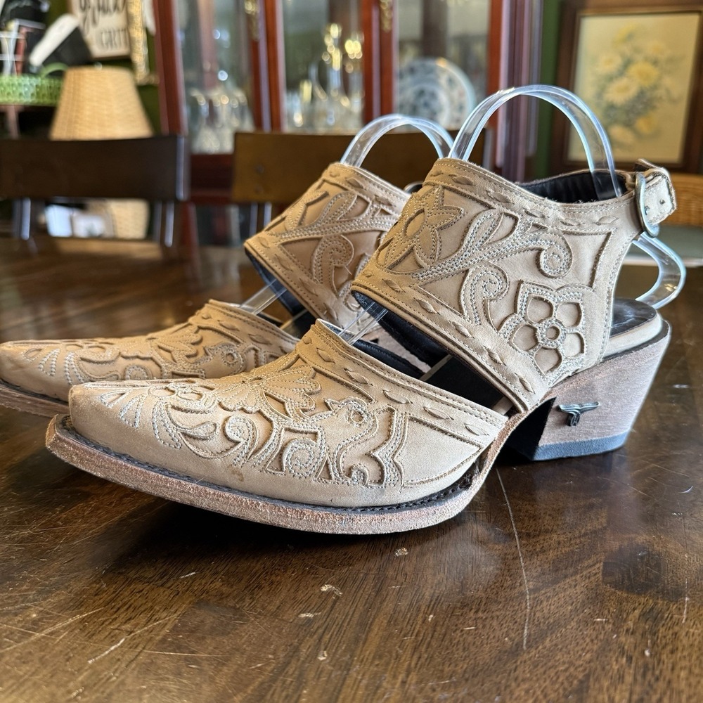 Lane Boots brand Robin Slingback Mules in the bone 8.5 Heels Shoes Western